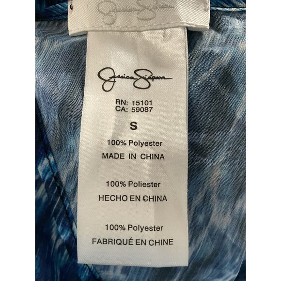 Jessica Simpson Blue Chiffon Blouse - Picture 3 of 4